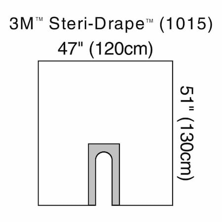 3M Steri-Drape Orthopedic Drape U-Drape 47 W X 51 L Inch Sterile, 40PK 1015